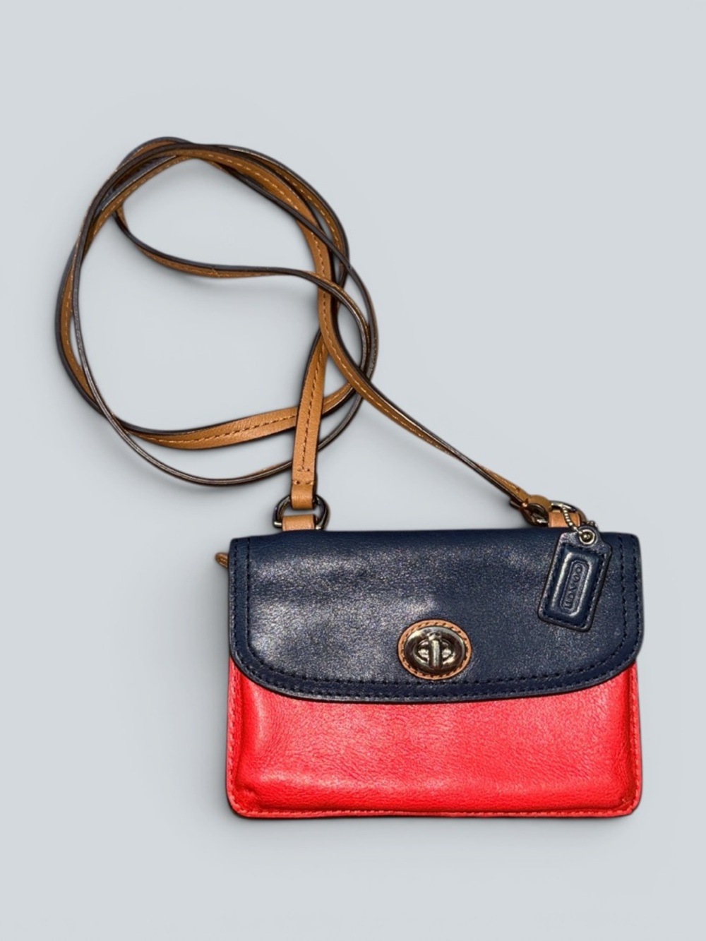 Coach Park Colorblock Leather Crossbody Wallet - Picture 2 of 10